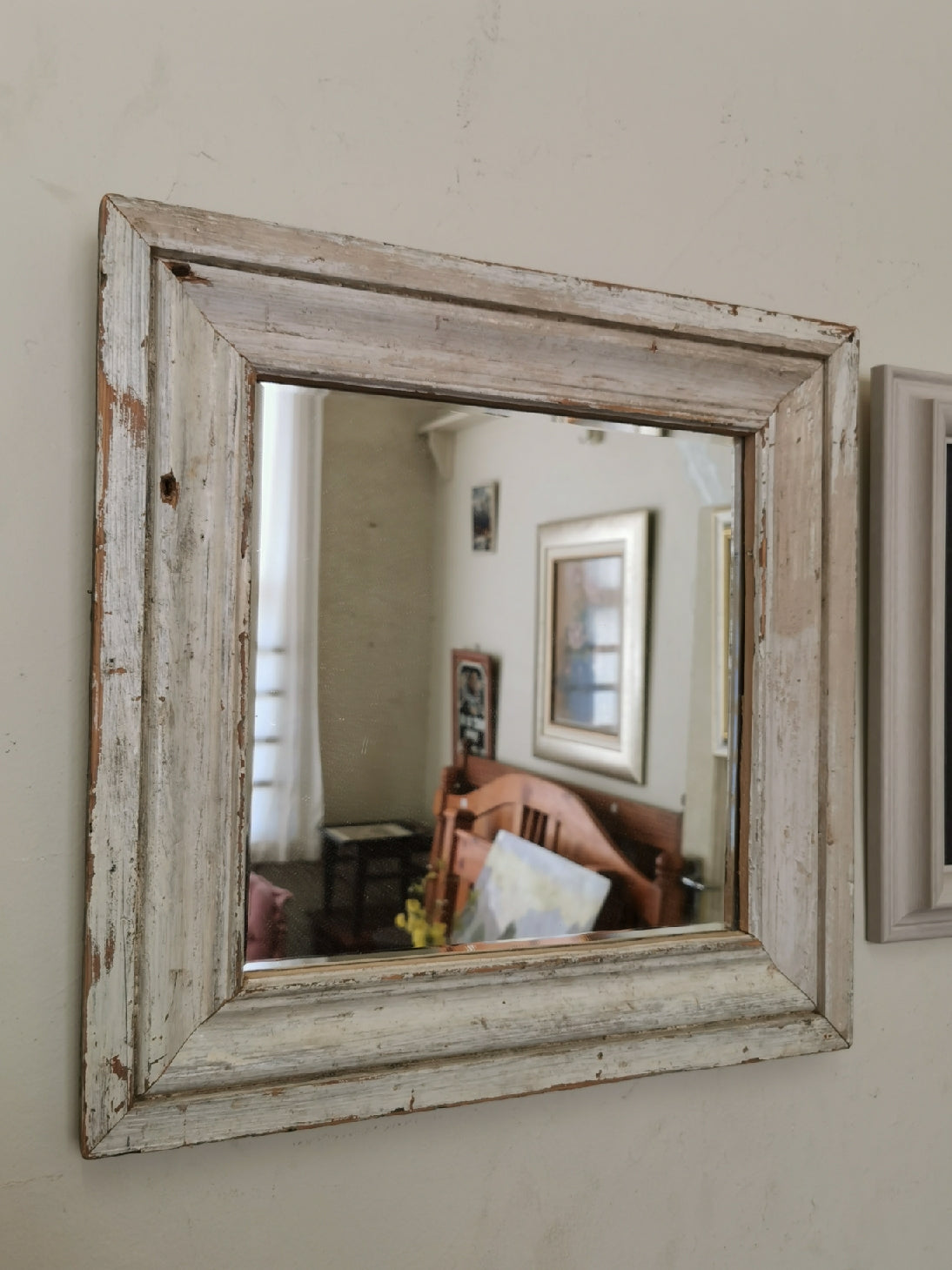 Rustic beveled mirror