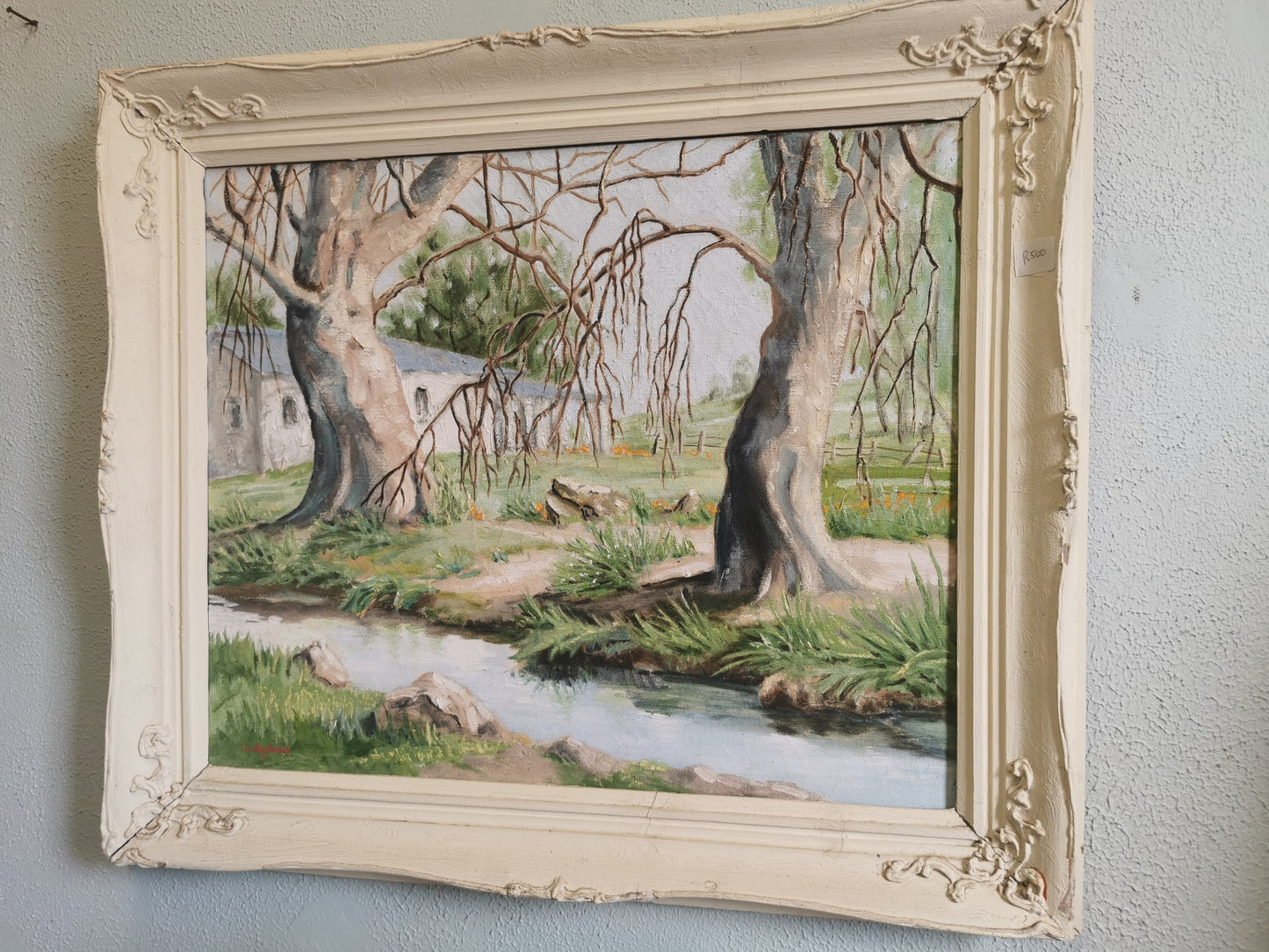 painting in cream frame