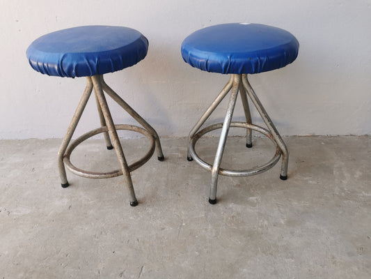 Pair of blue stools