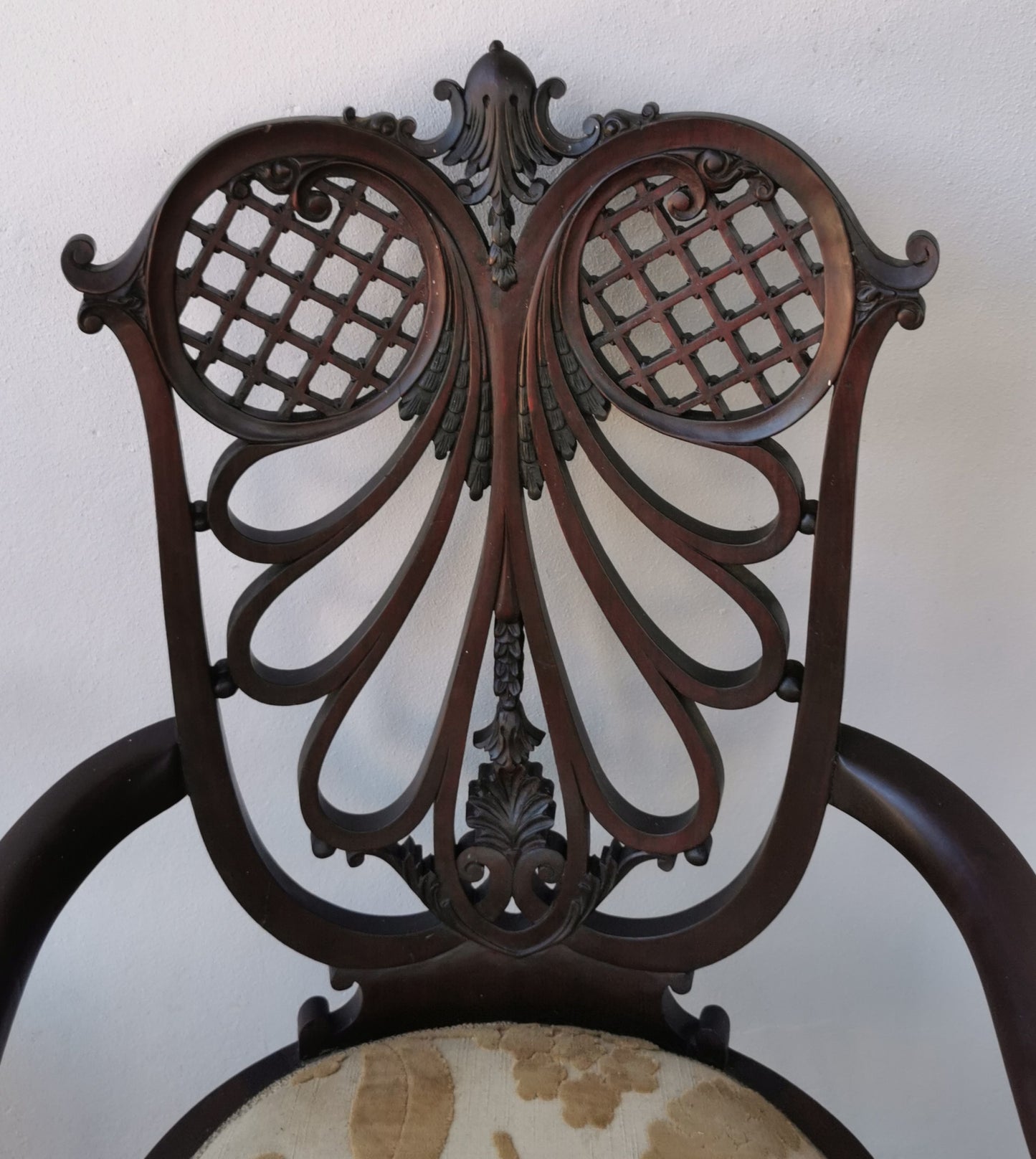 Pair of Victorian, mahogany chairs