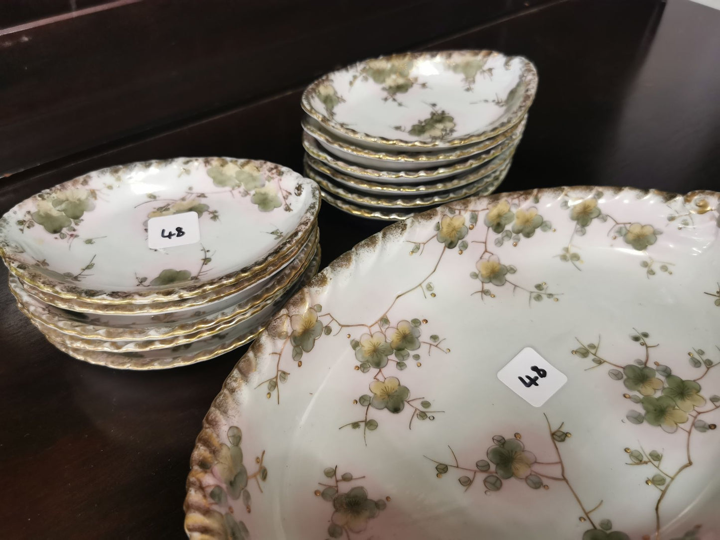 Set of antique snack plates