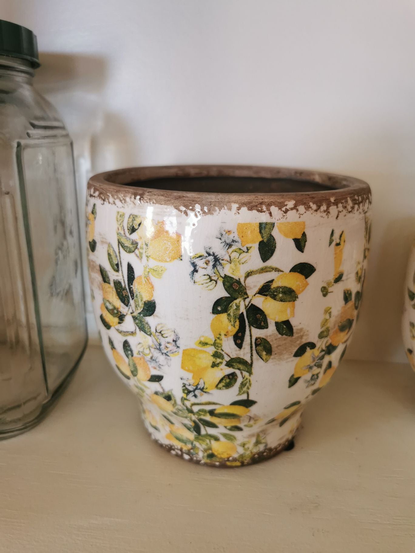 Ceramic planter - lemons