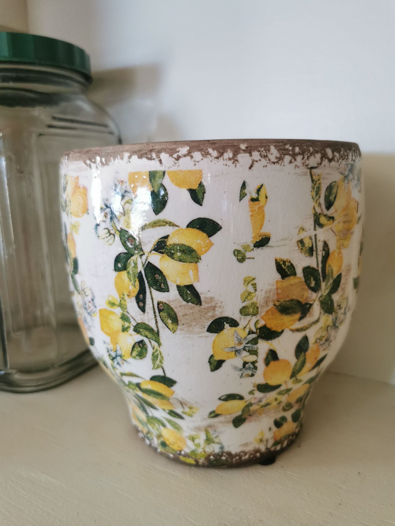 Ceramic planter - lemons