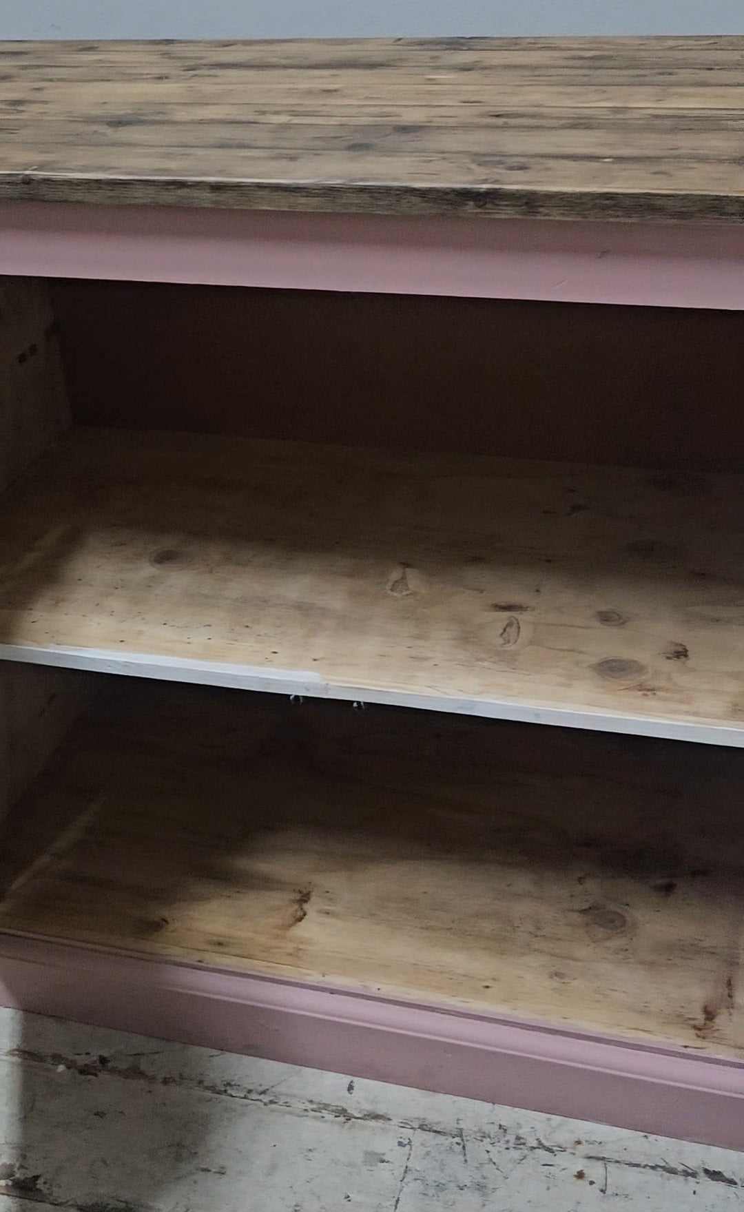 Base cabinet with iron paneled doors