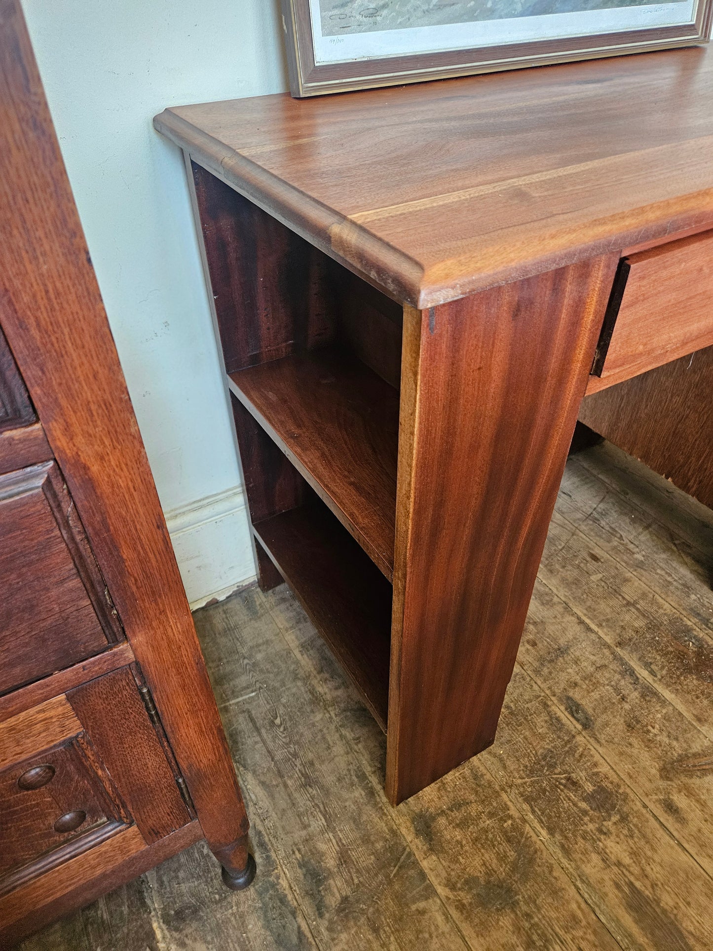 Small desk with shelves