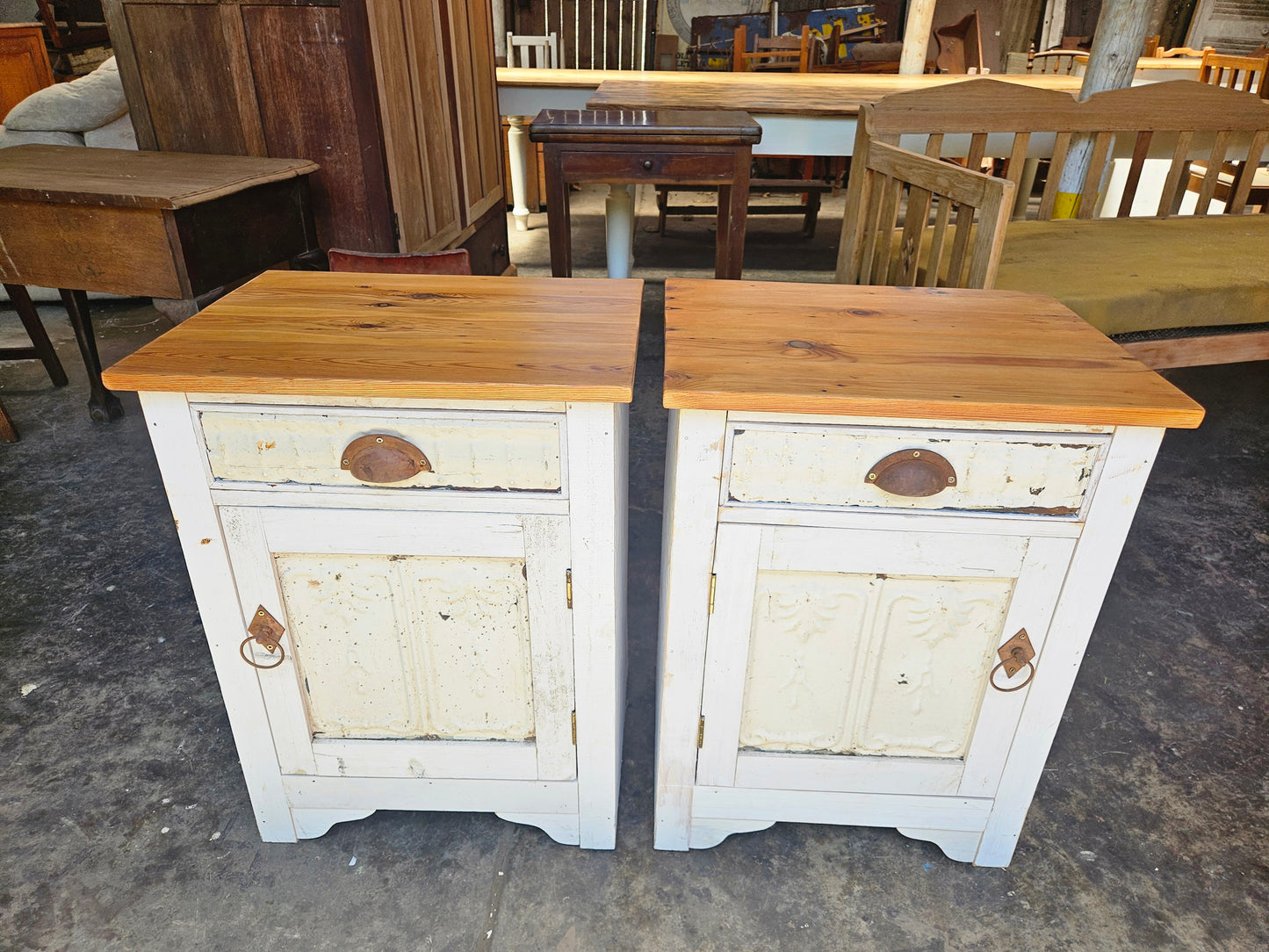 Pair of rustic pedestals