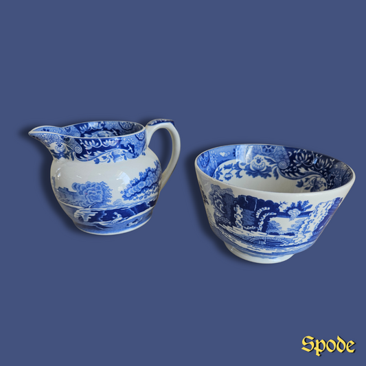 Spode milk jug and sugar basin