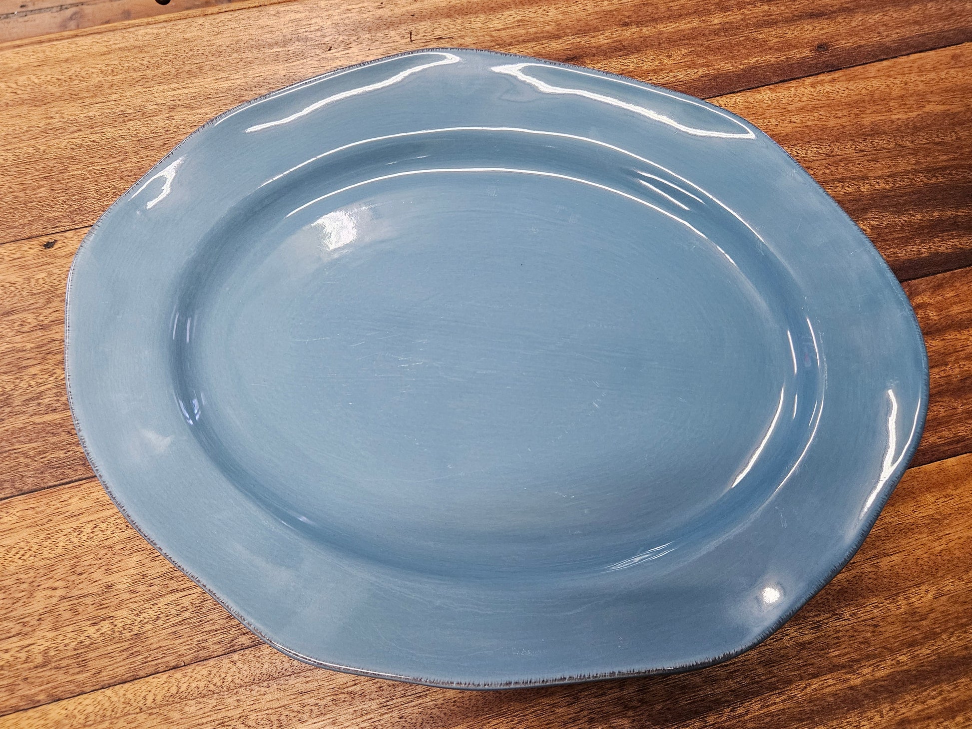 Blue ceramic plate