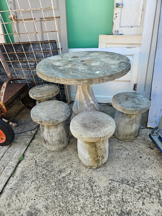 Concrete patio set