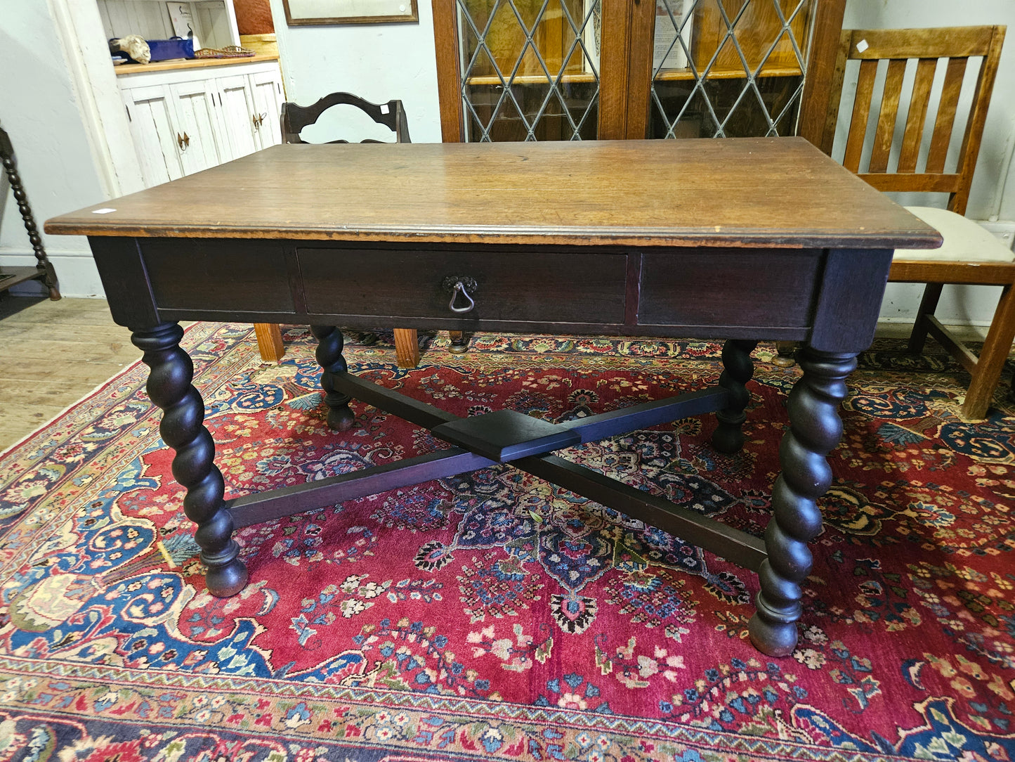 Oak Desk with chunky legs