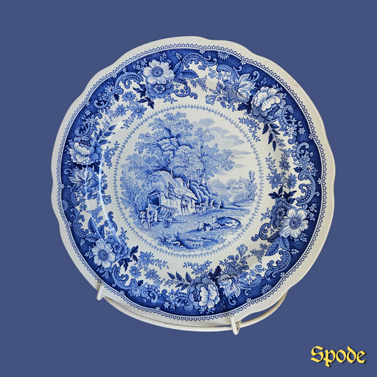 Spode plate with farm scene