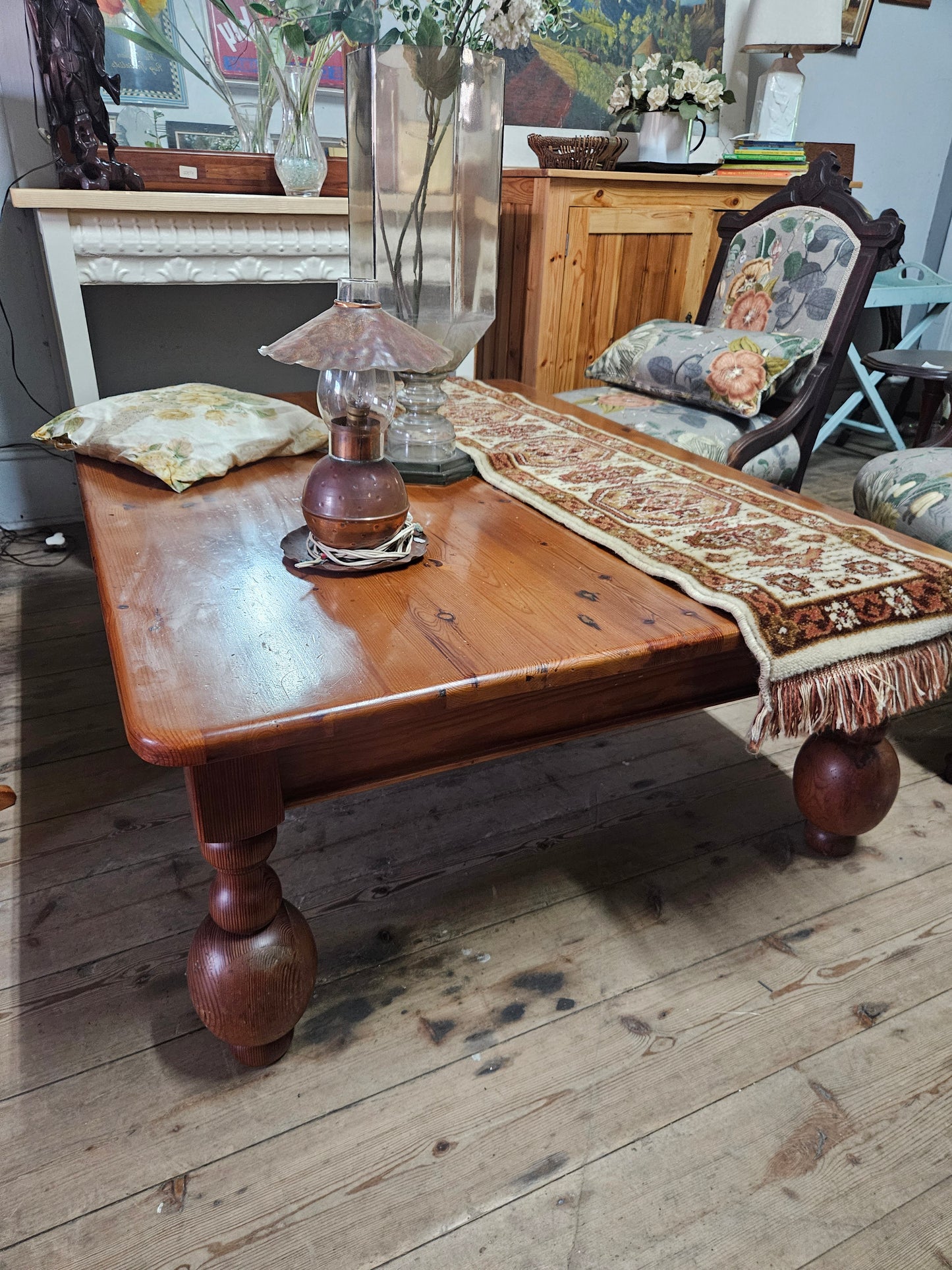 Chunky legged, oregan coffee table