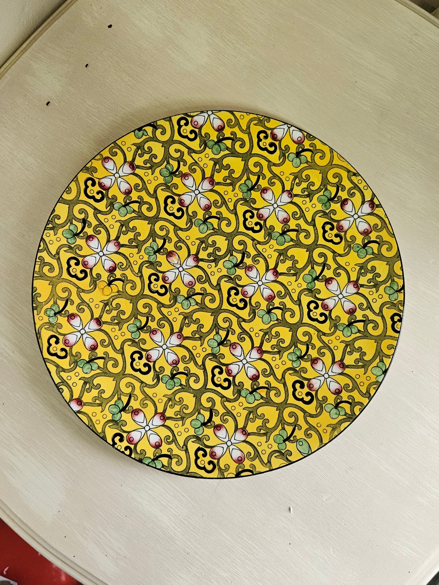 Yellow Burslem plate