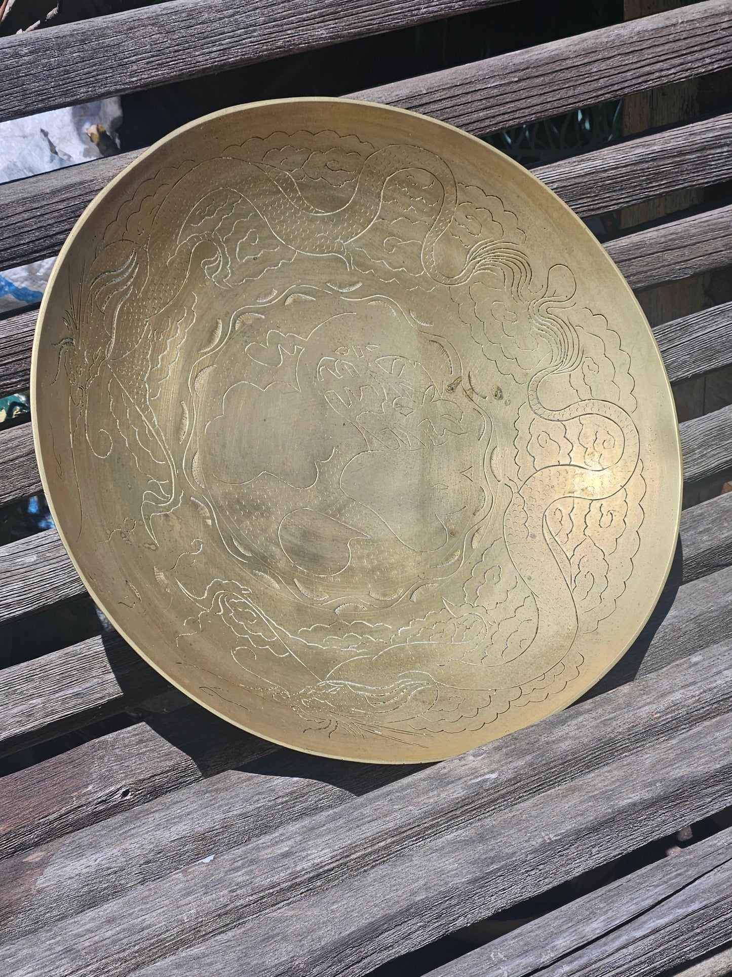 Large brass plate