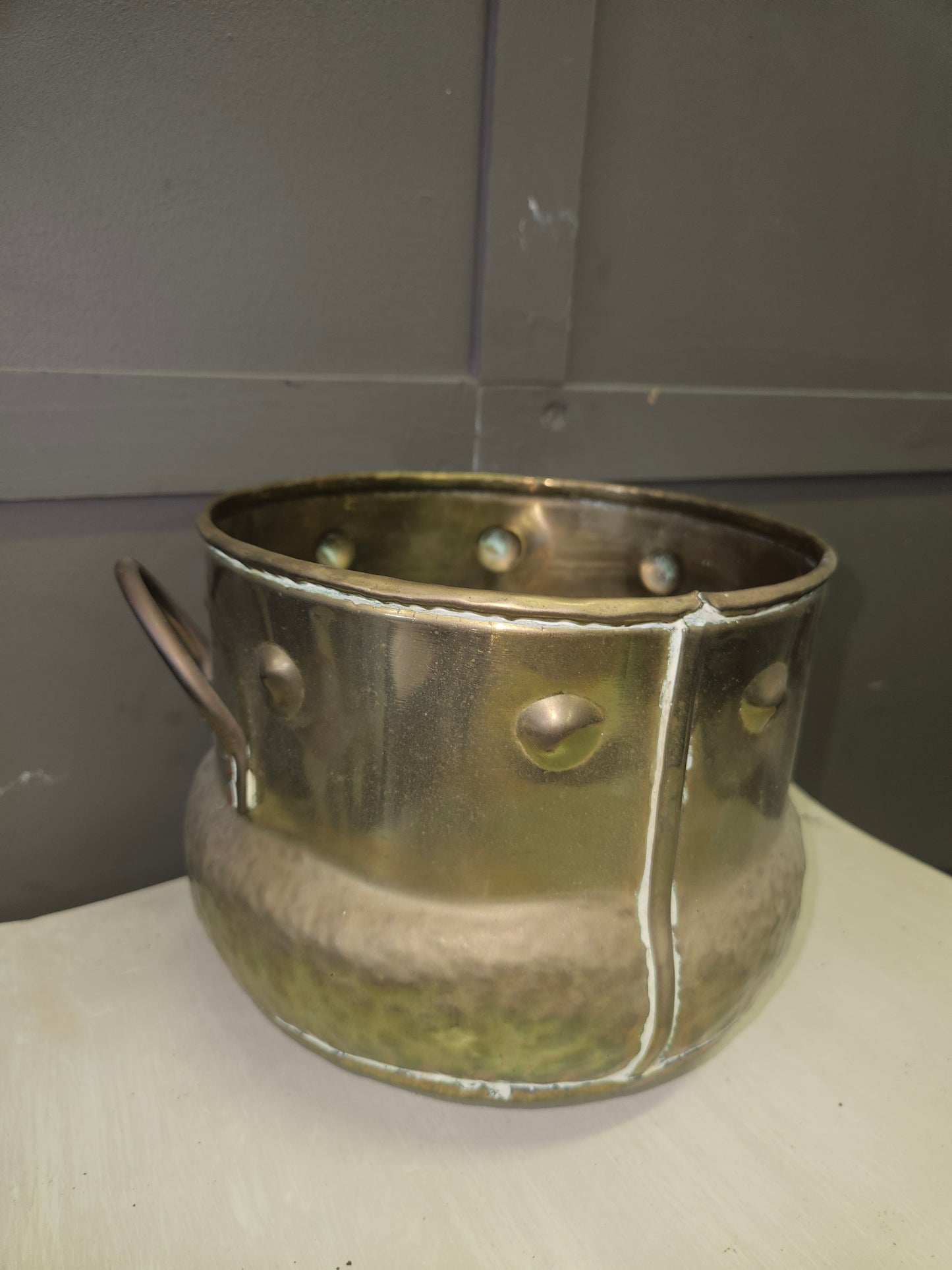 Brass pot or planter