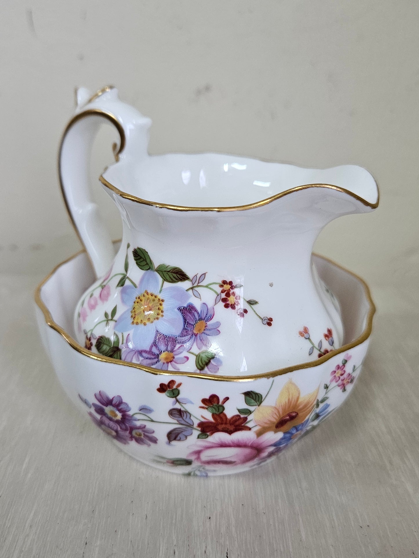 Royal Crown Derby milk jug and sugar bowl