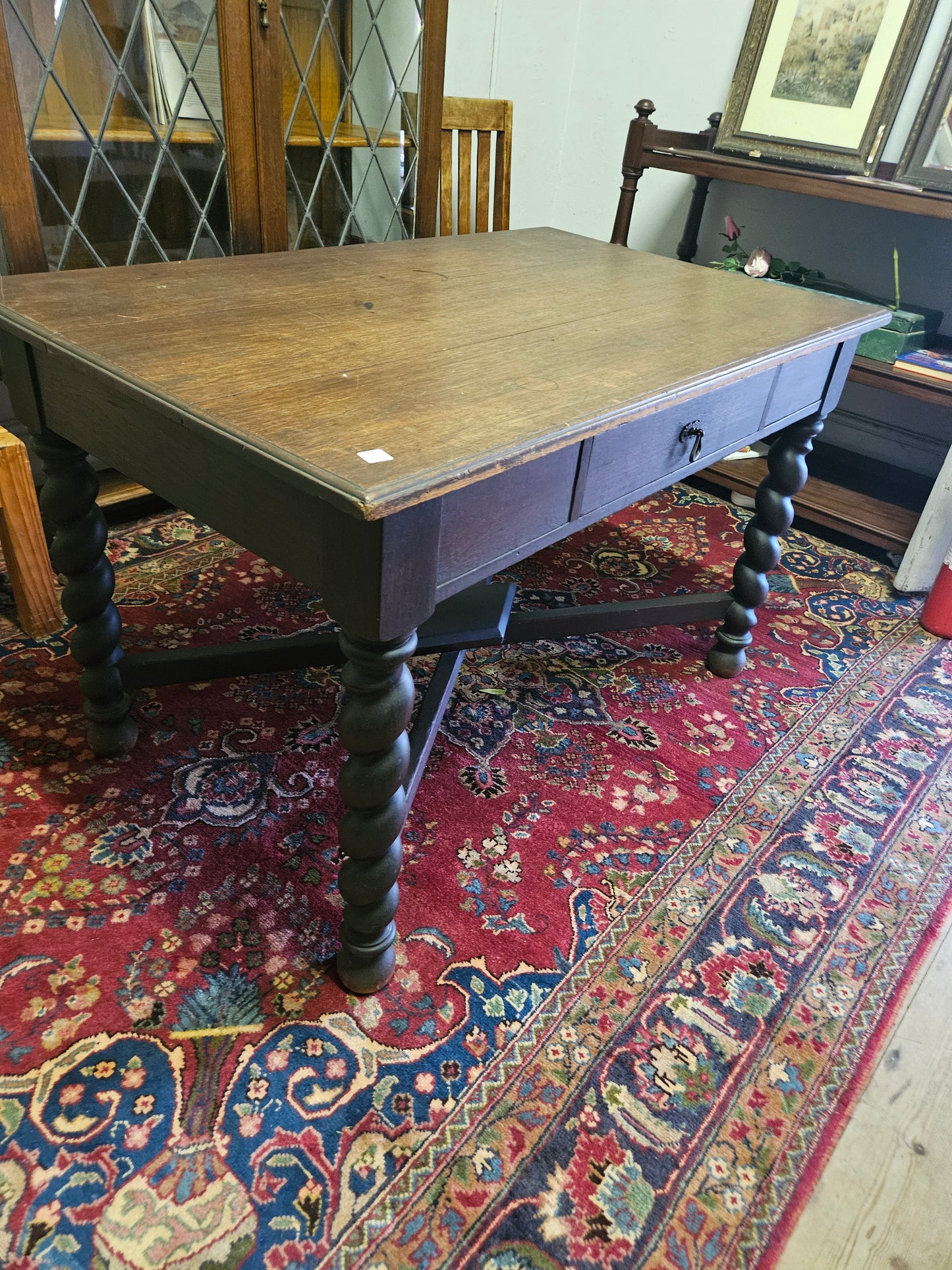 Oak Desk with chunky legs