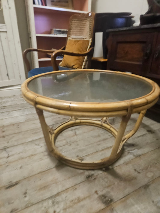 Cane coffee table