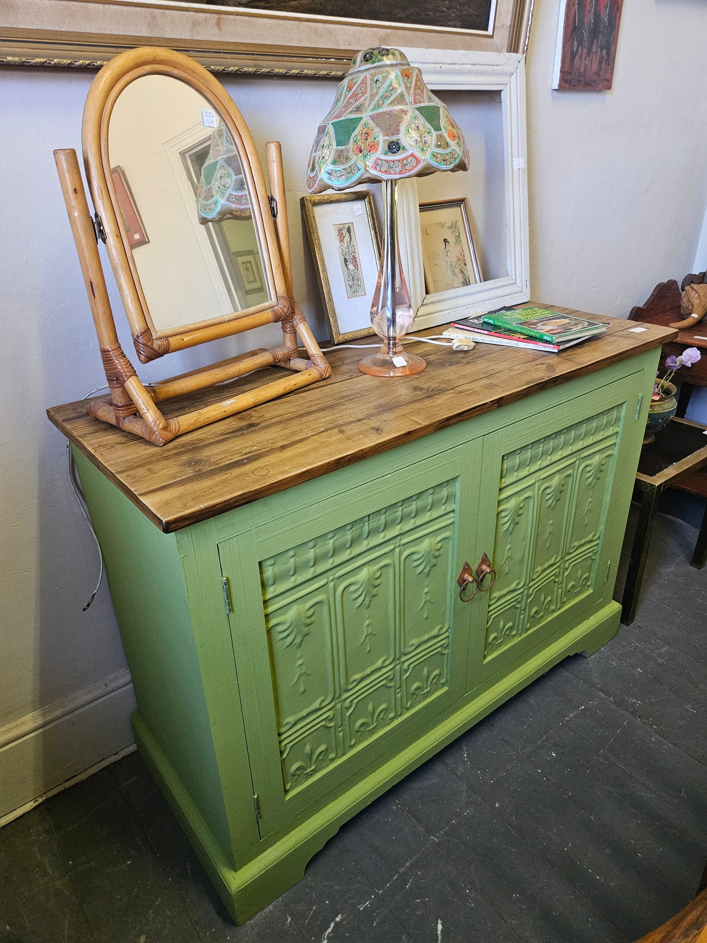 Lime green cabinet