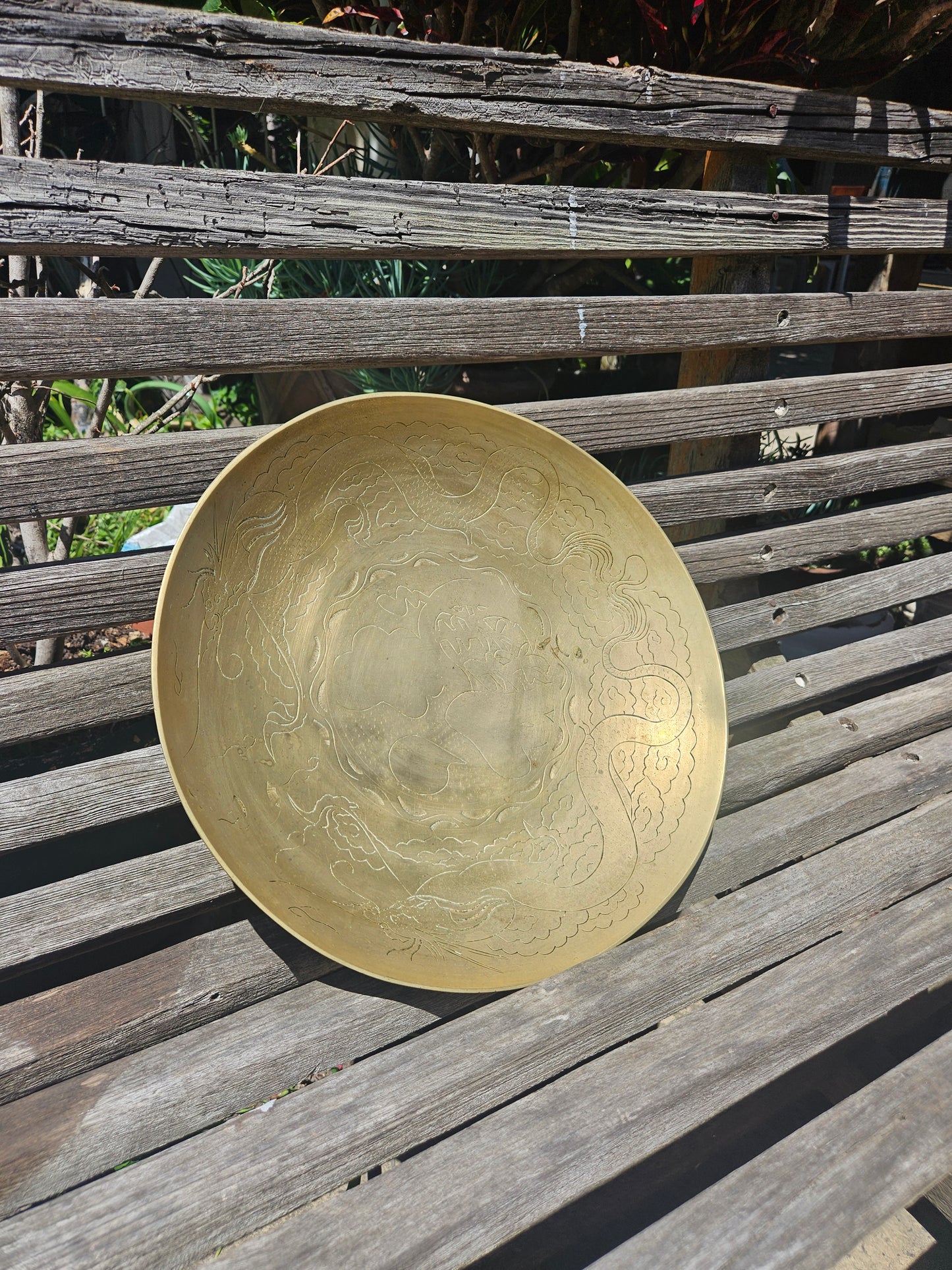 Large brass plate