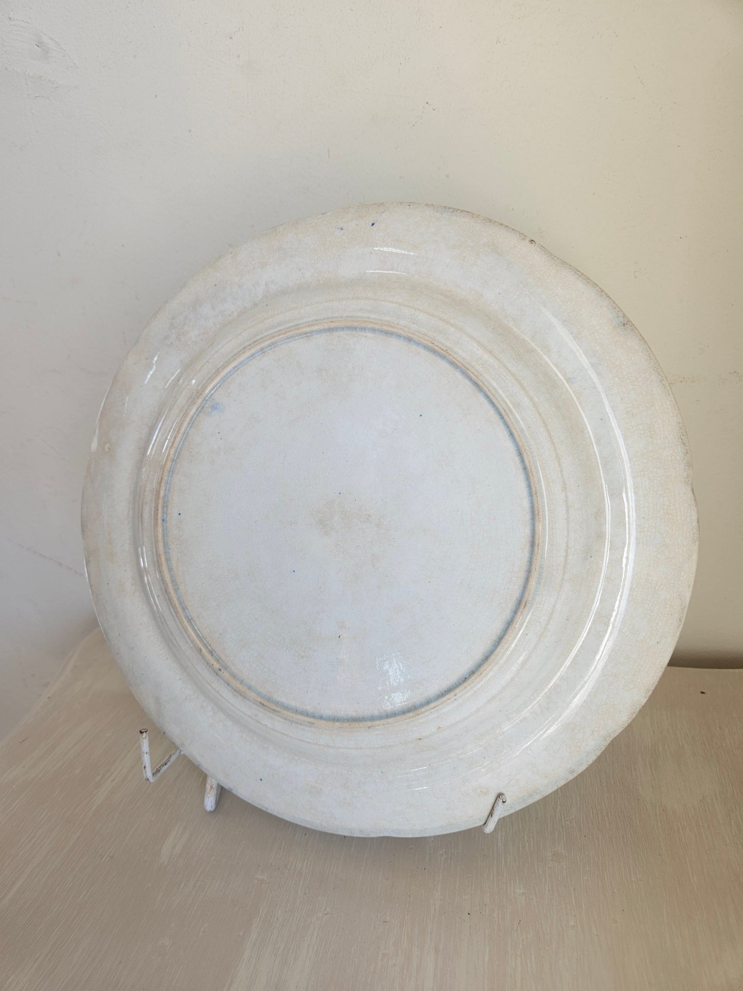 Blue and white plate