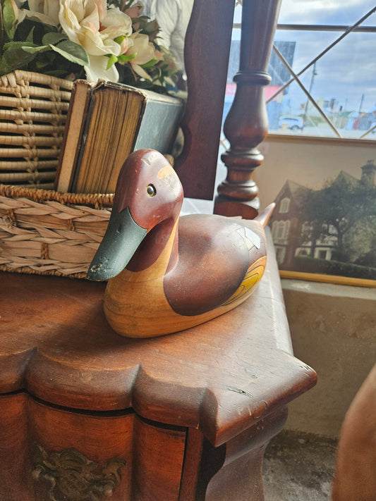 Decorative wooden duck