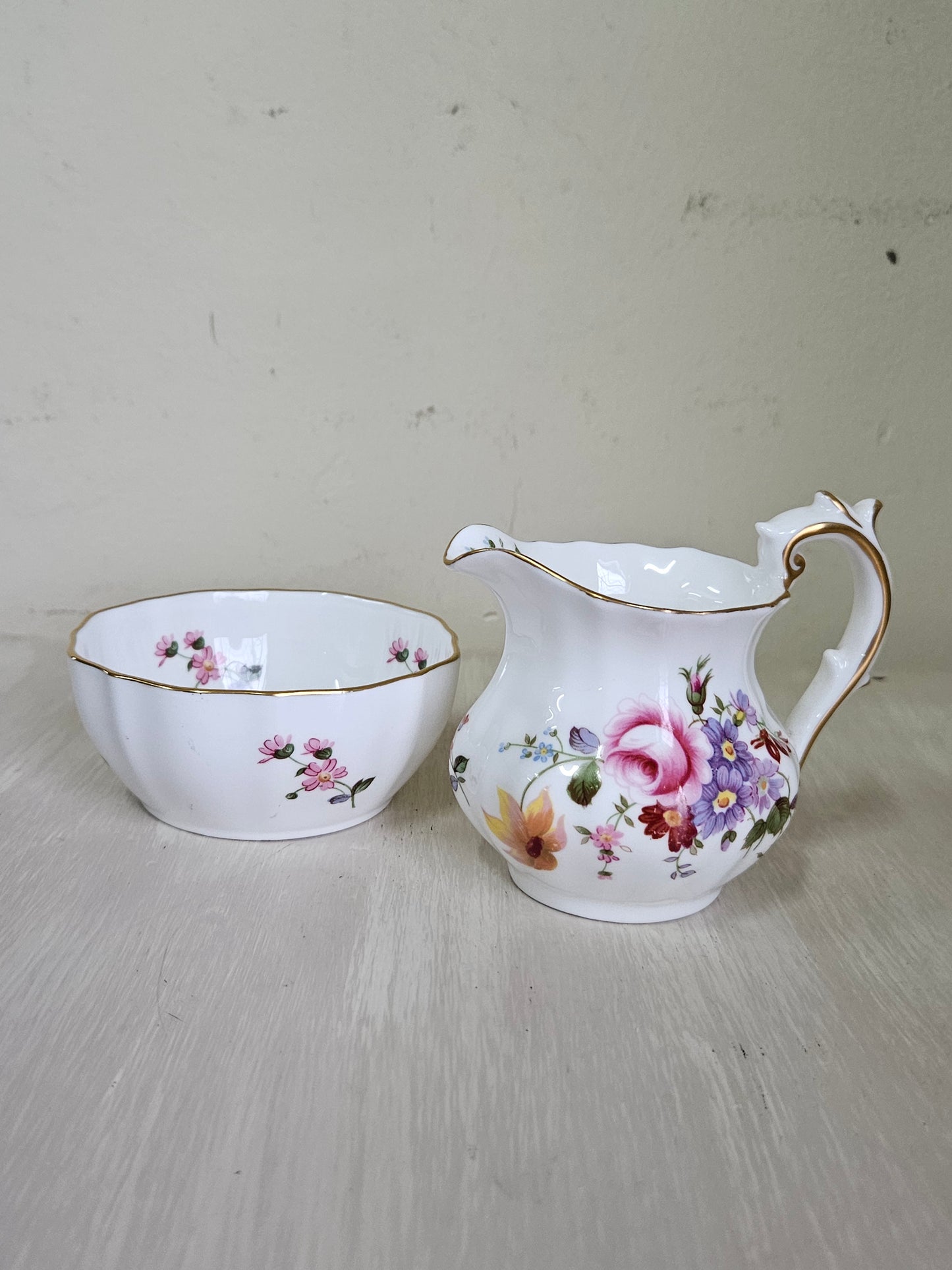 Royal Crown Derby milk jug and sugar bowl