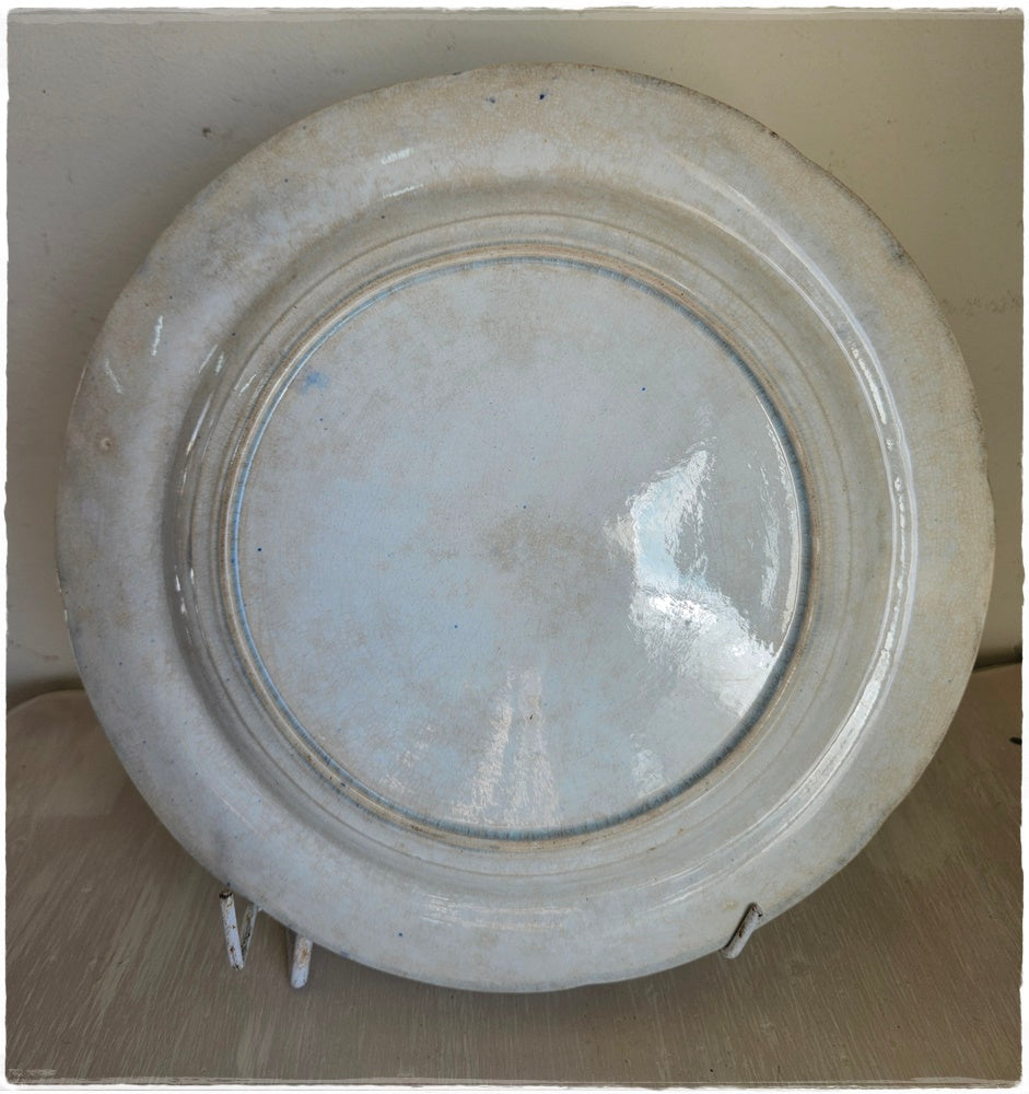 Blue and white plate