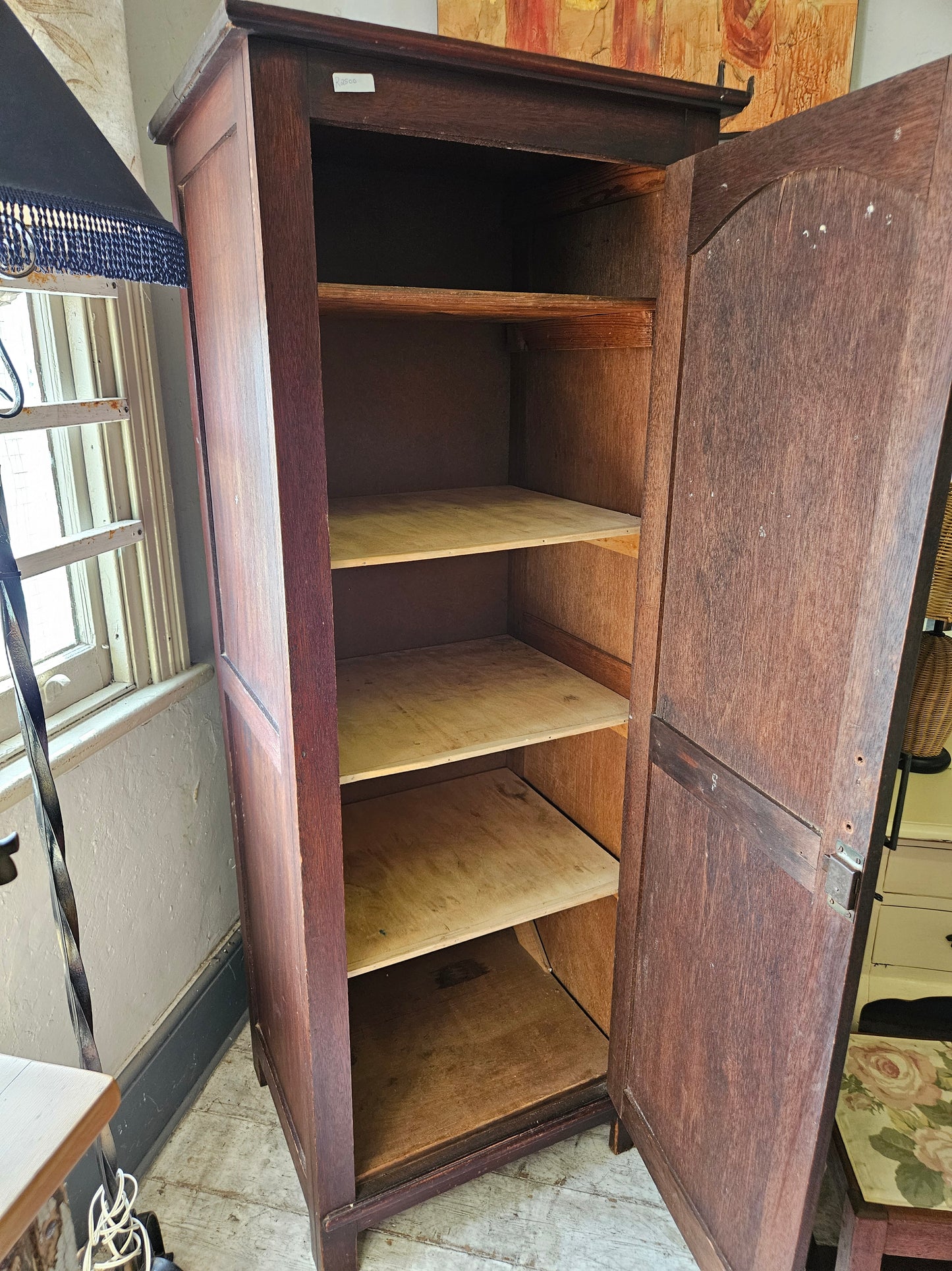 Teak cupboard with shelving