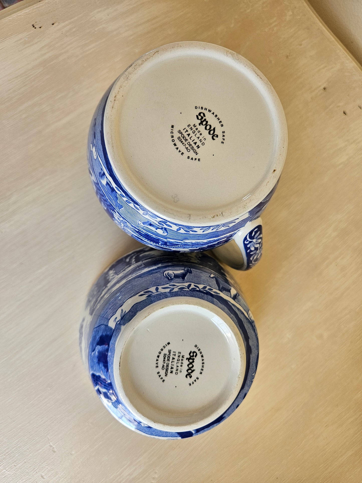 Spode milk jug and sugar basin