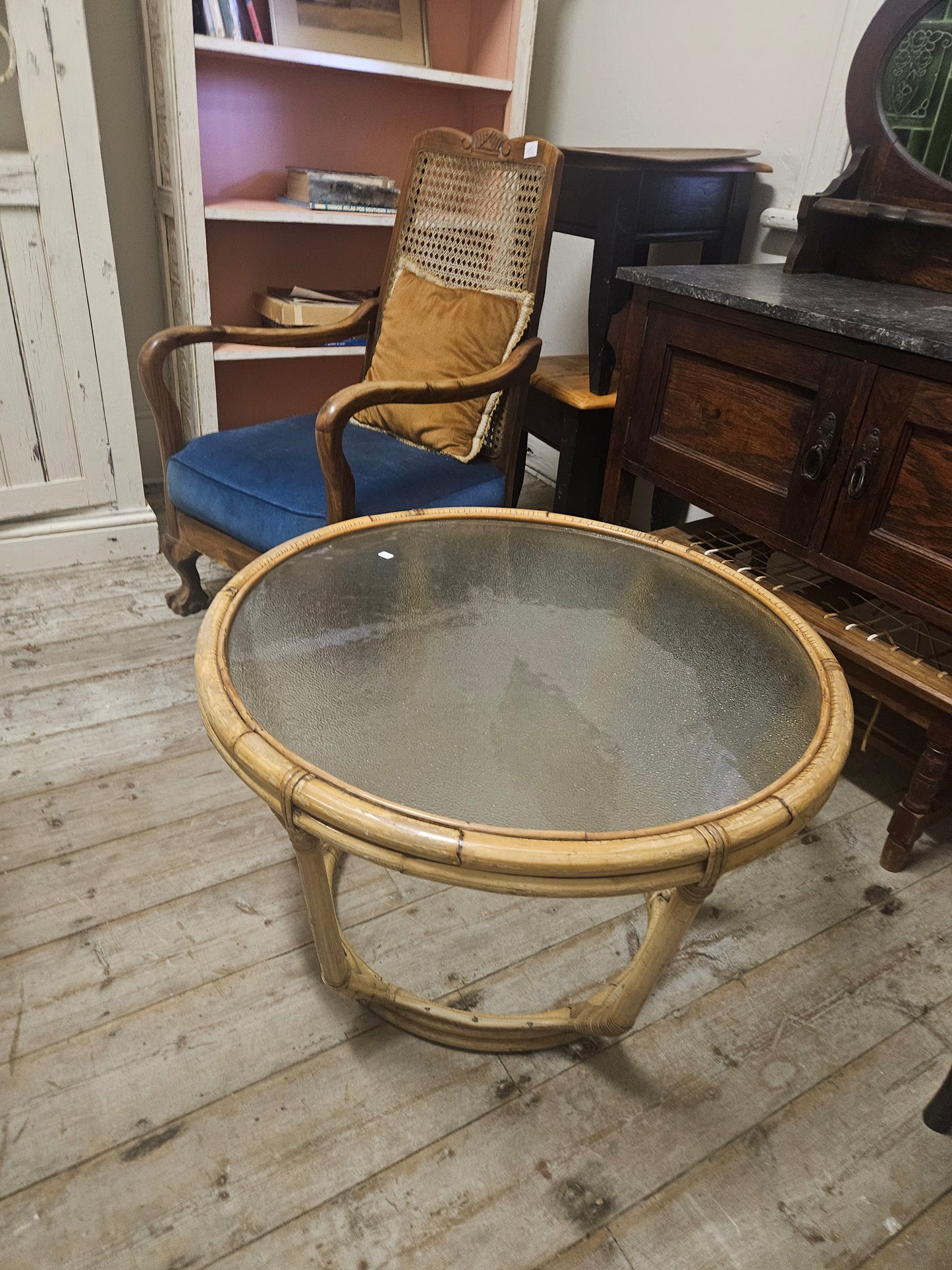 Cane coffee table