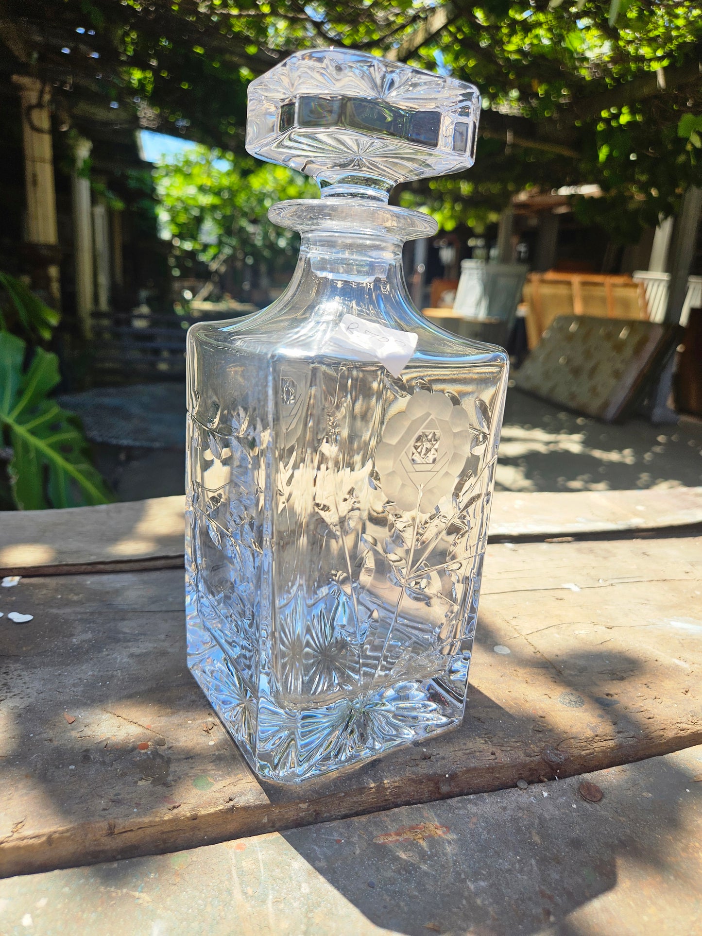 Rose cut crystal Decanter