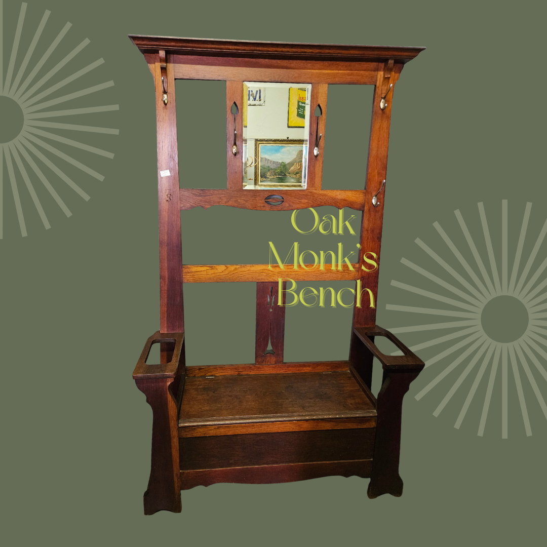 Oak monk's bench