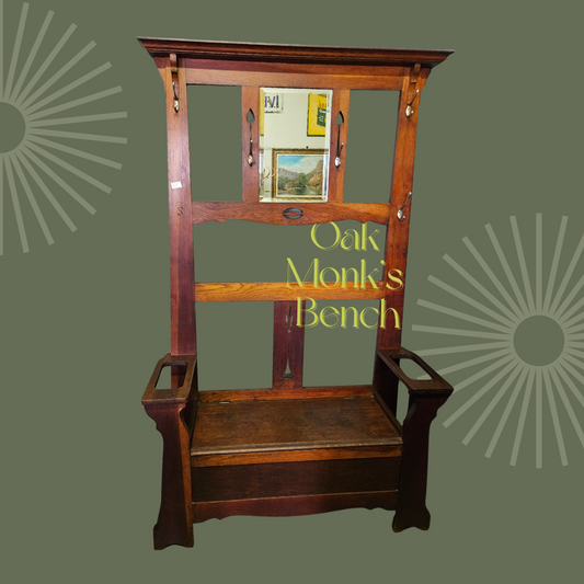 Oak monk's bench