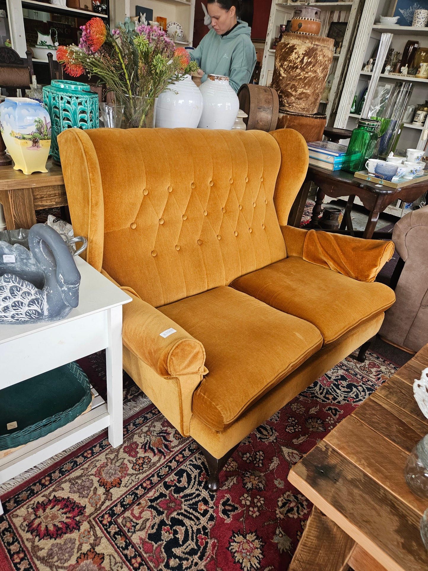 Wing back couch