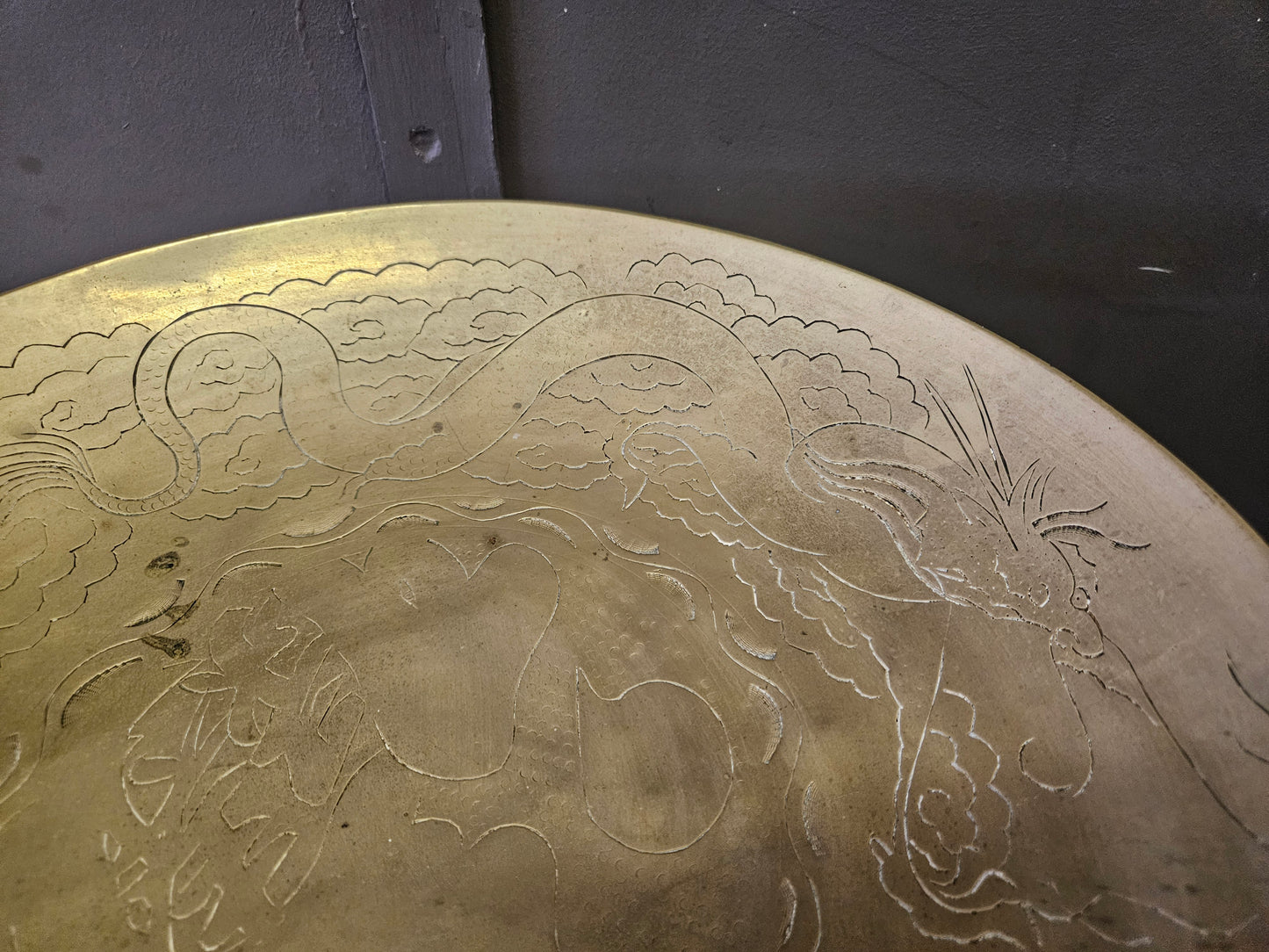 Large brass plate