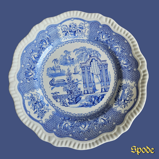 Spode Plate with Pagoda scene