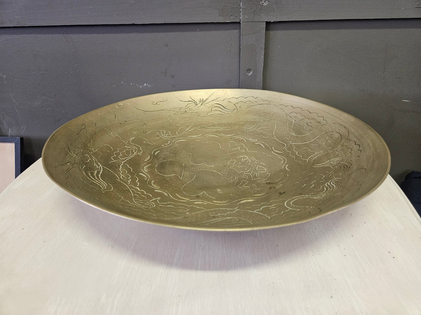 Large brass plate