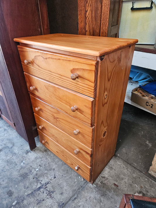 Tall pine chest of drawers