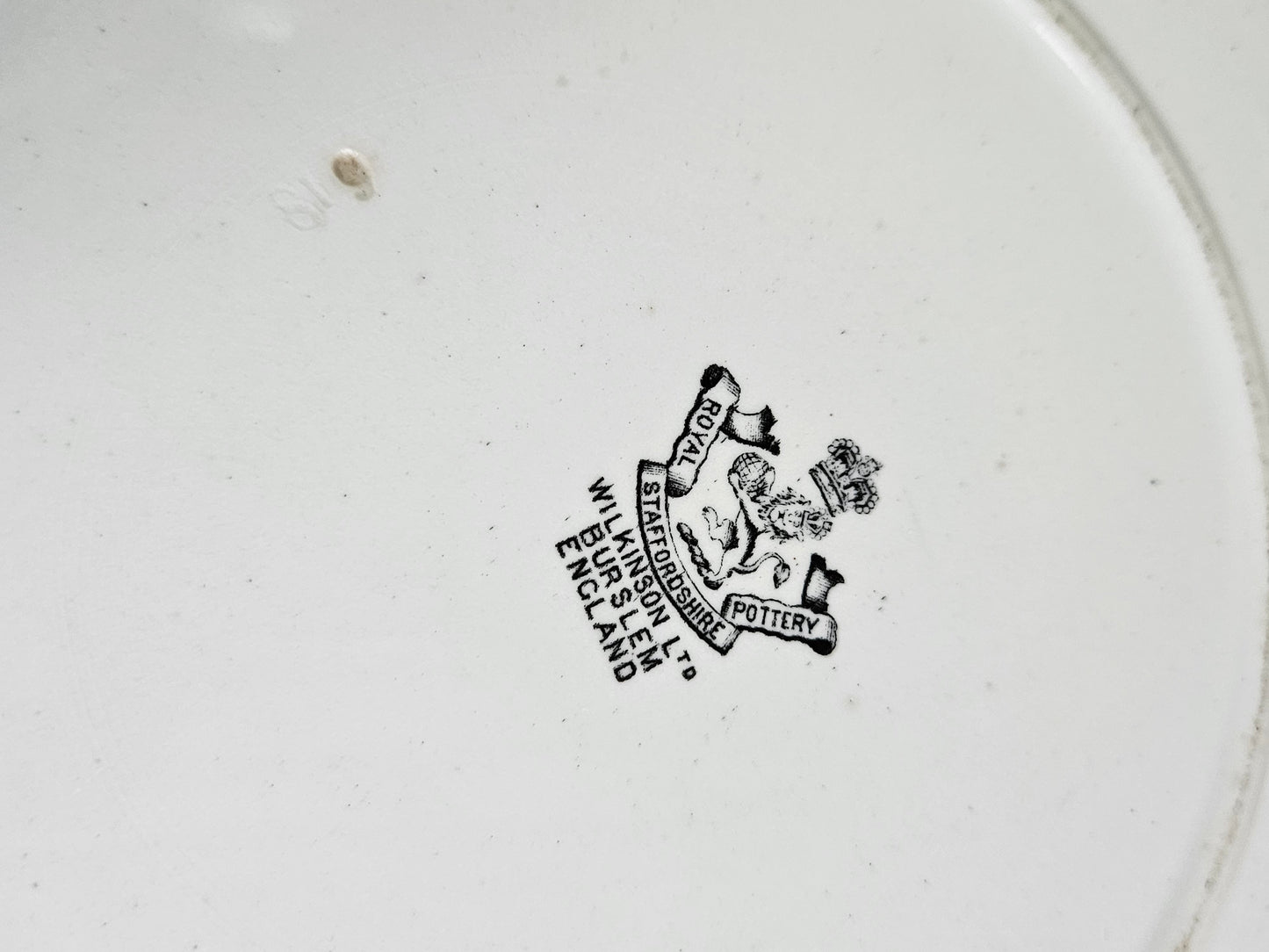Yellow Burslem plate