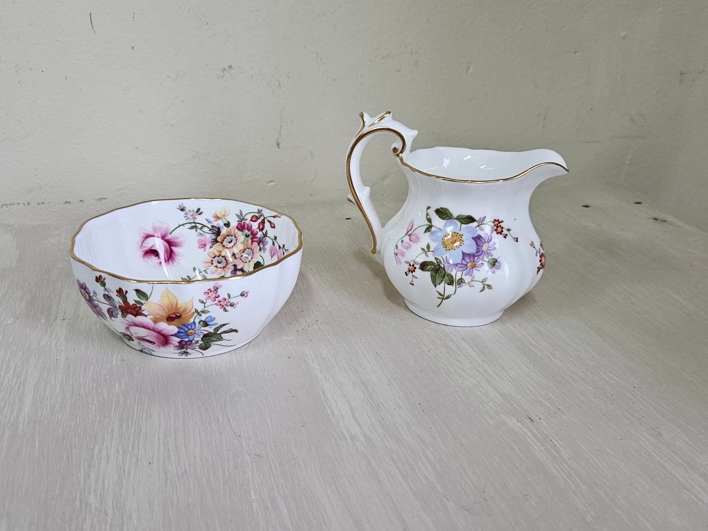 Royal Crown Derby milk jug and sugar bowl