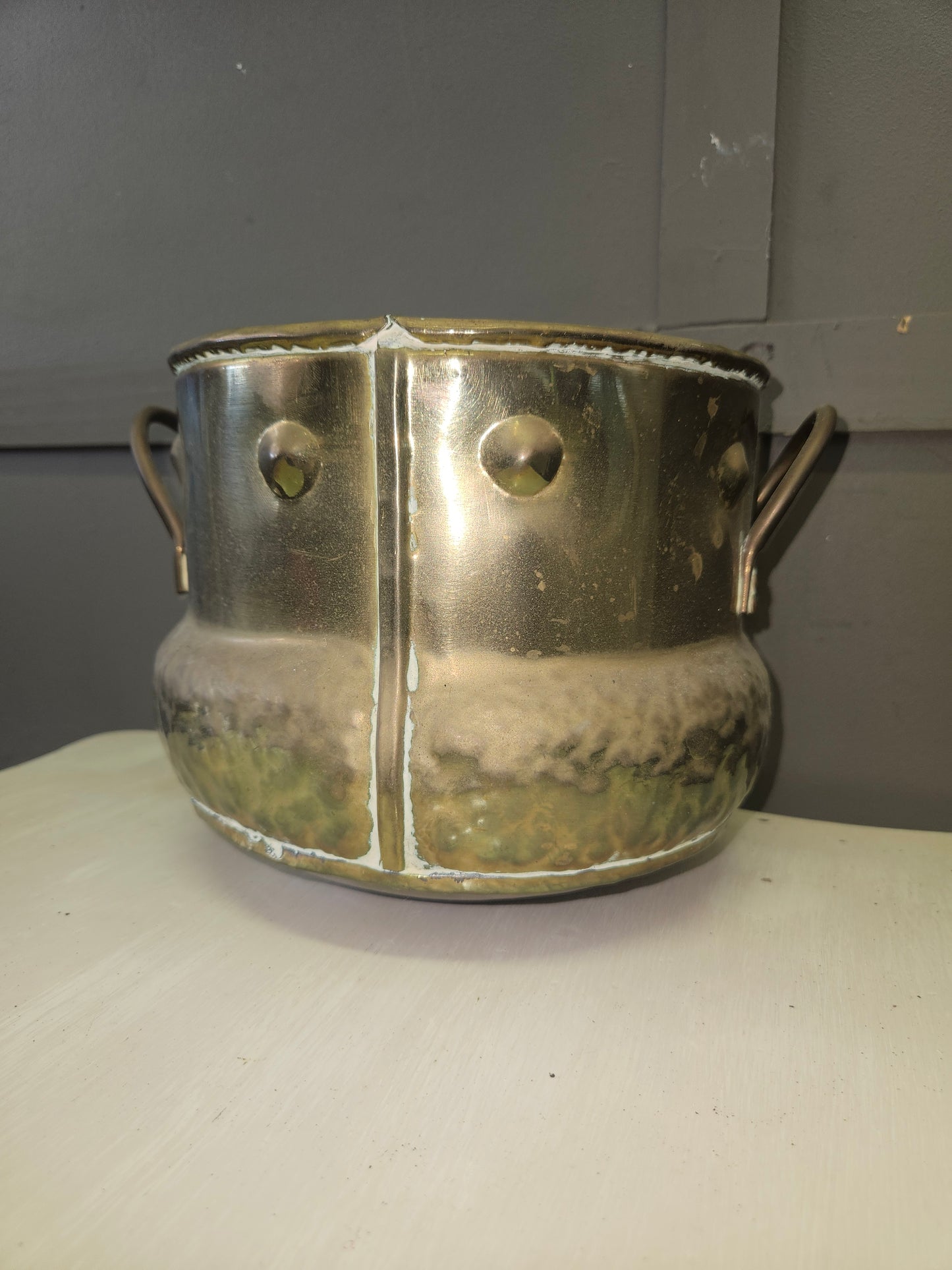 Brass pot or planter