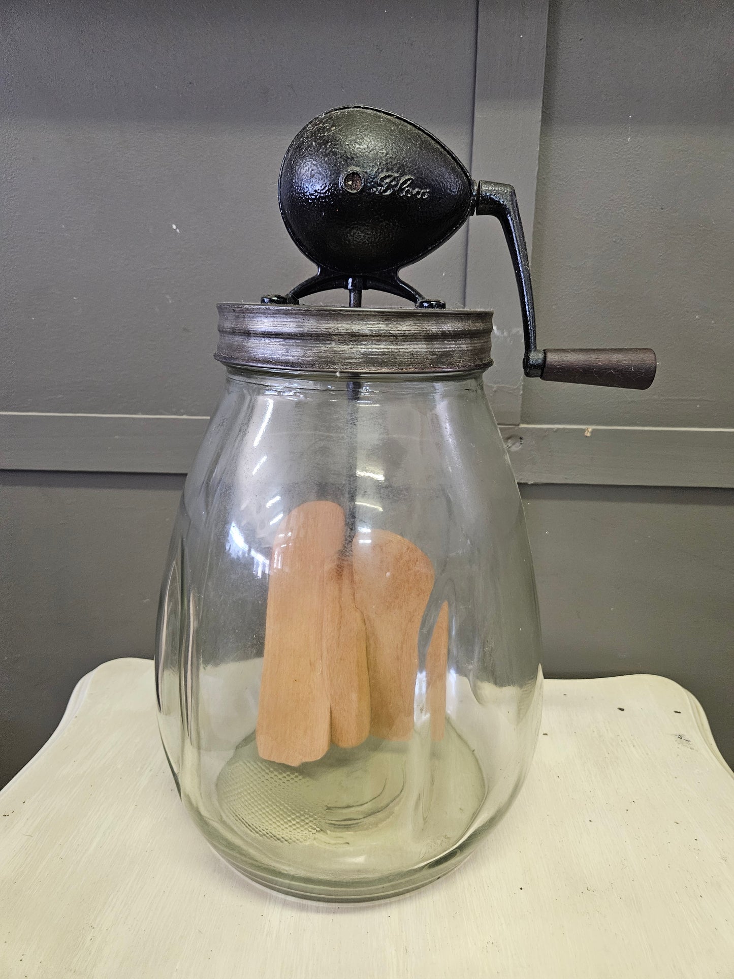 Large vintage butter churn