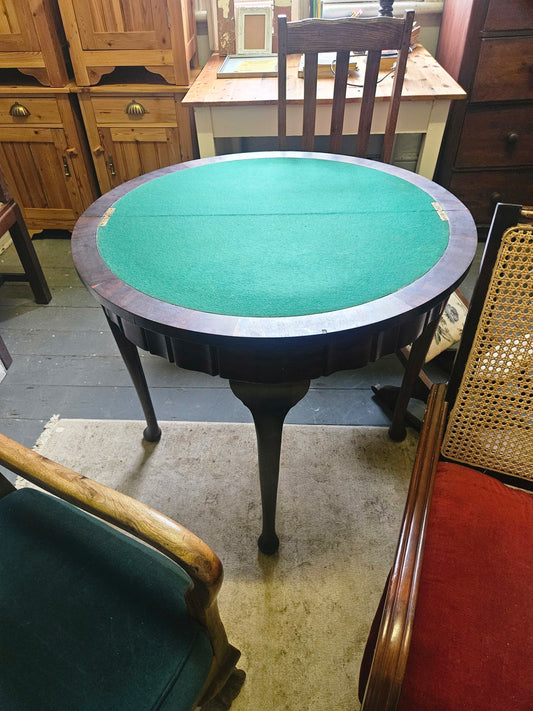 Imbuia Half moon card table