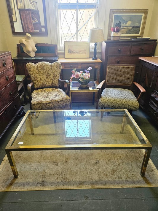 Brass coffee table set