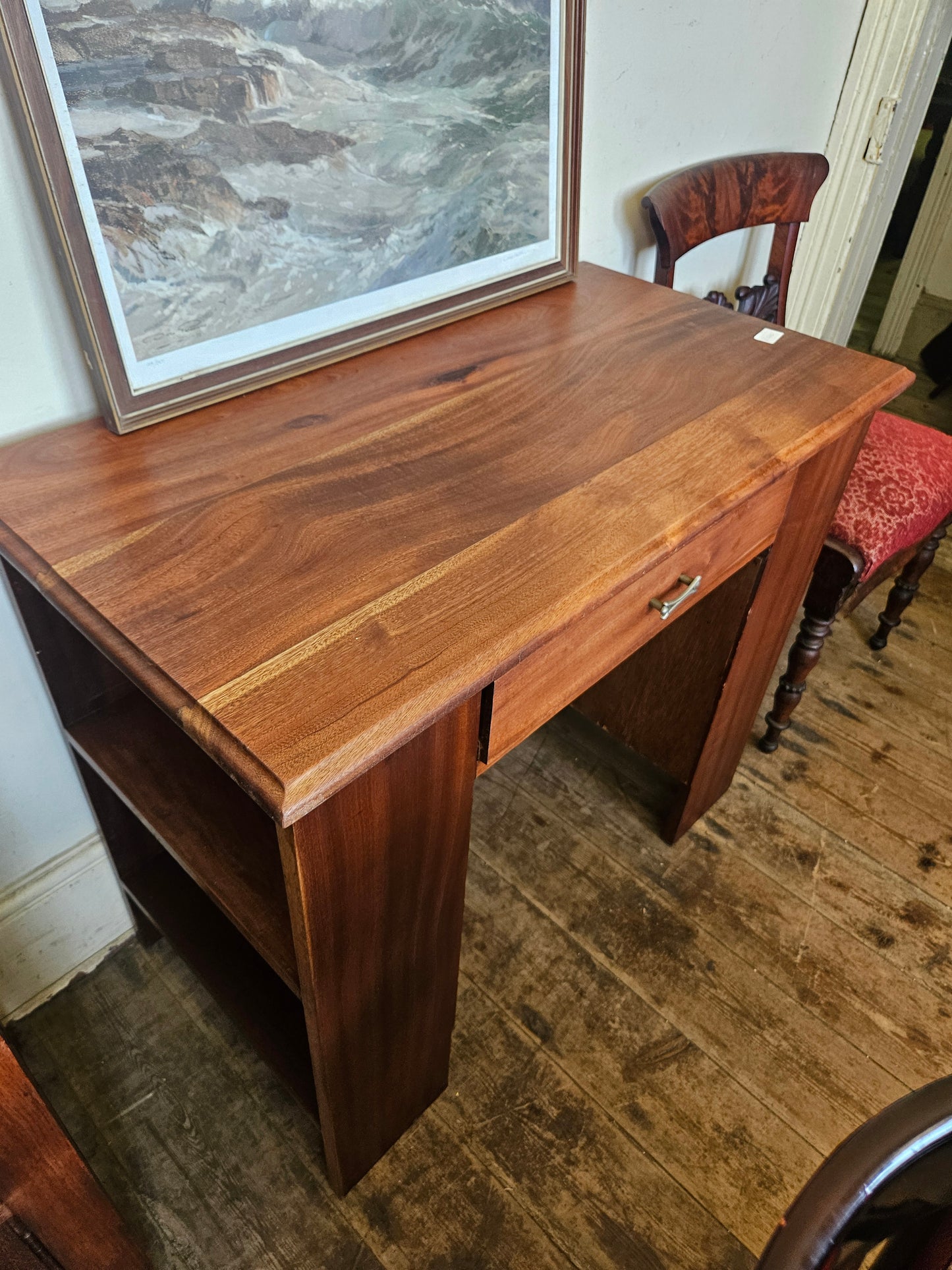 Small desk with shelves