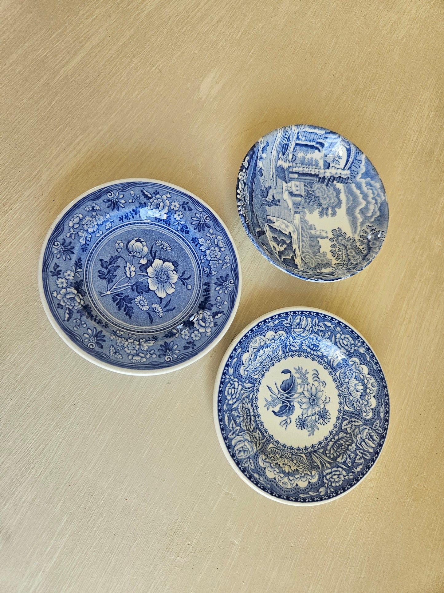3x Miniature Spode Plates