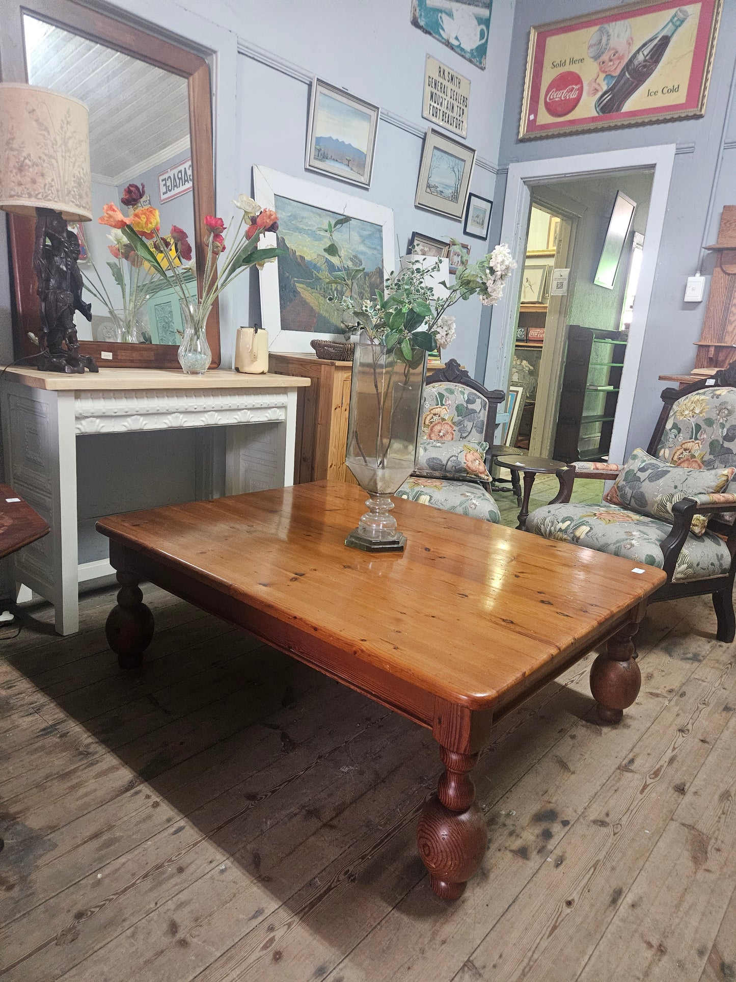 Chunky legged, oregan coffee table