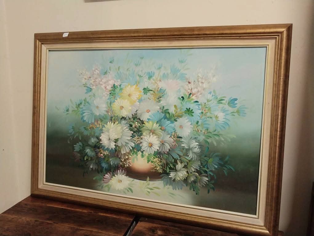 Large floral painting
