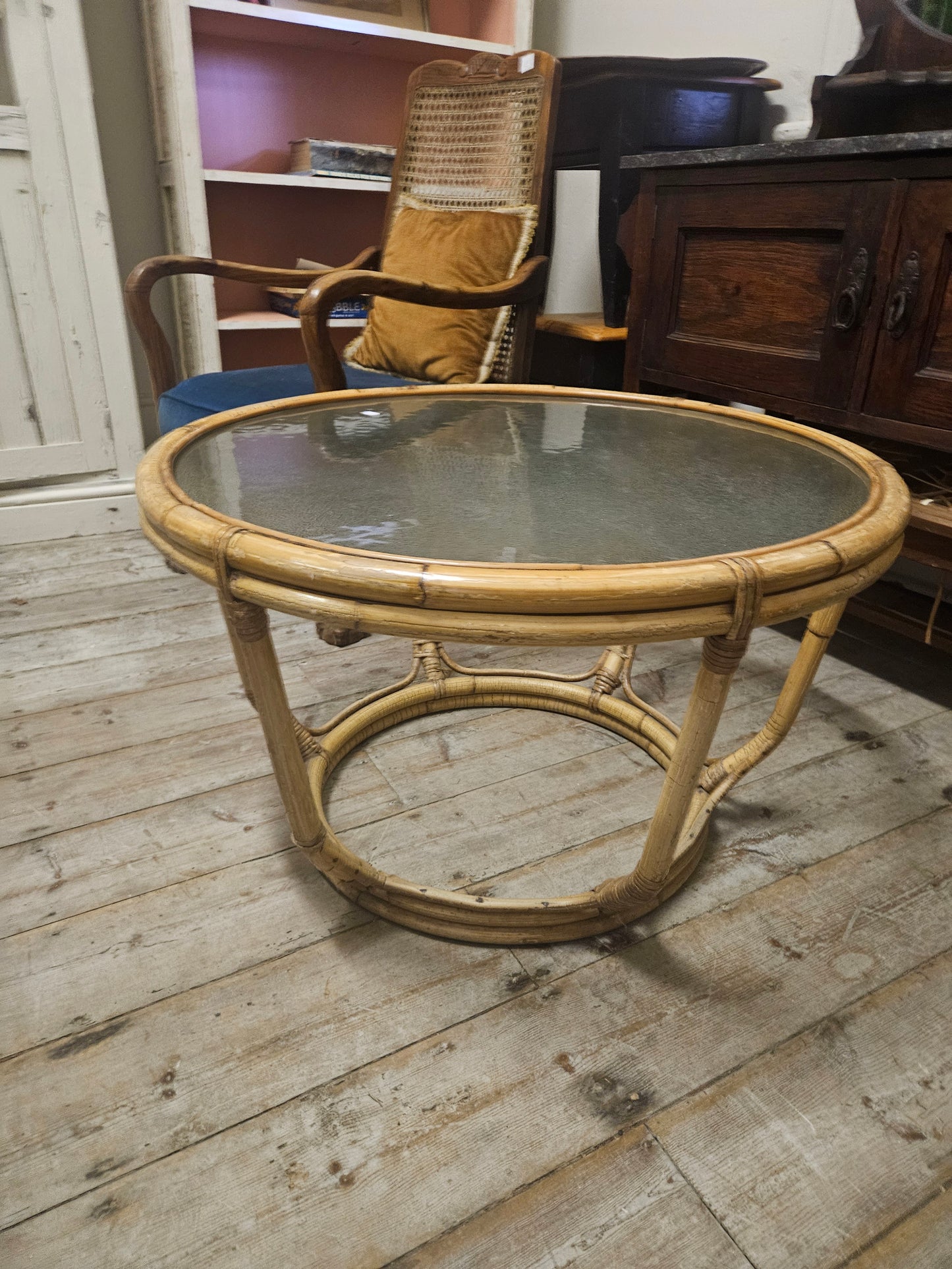 Cane coffee table